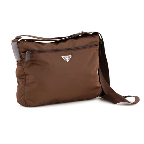 prada nylon shoulder bag tan|Prada nylon drawstring bag.